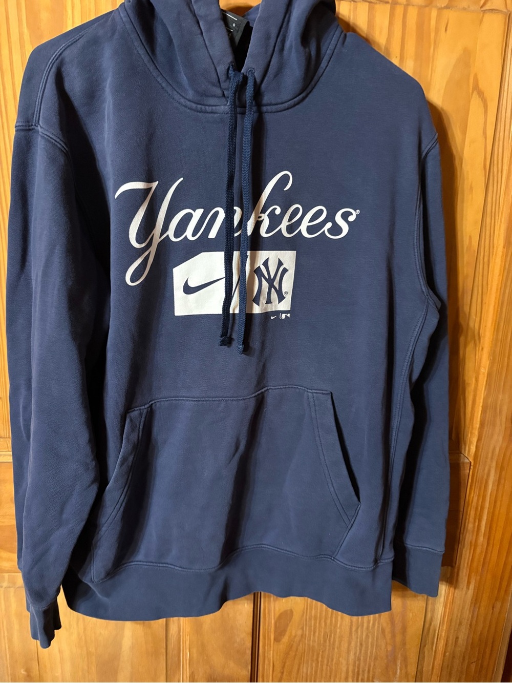 Nike Navy Yankees Crewneck Sweatshirt with White Logos